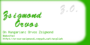 zsigmond orvos business card